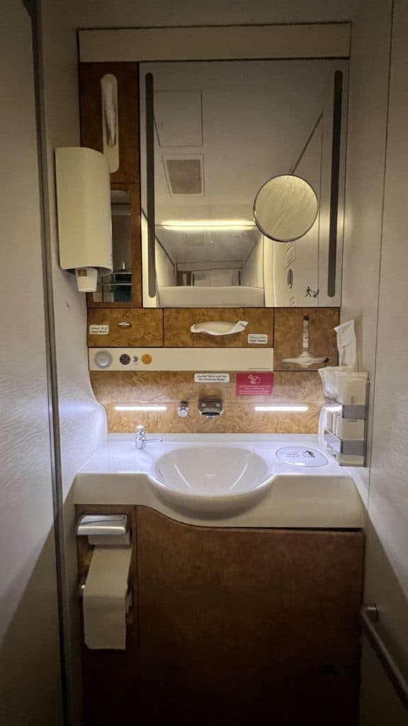 Emirates A380 Business Class Bathroom