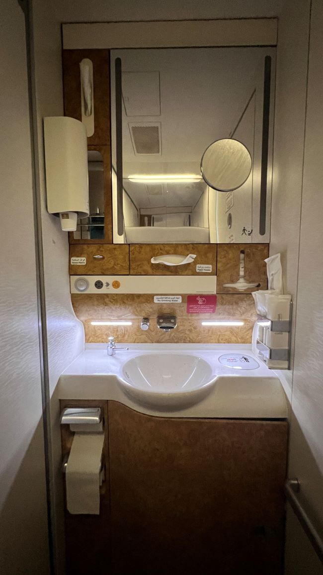 Emirates A380 Business Class Bathroom