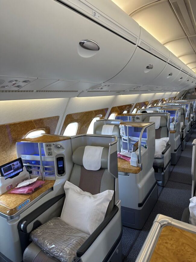 Emirates A380 Business Class Cabin