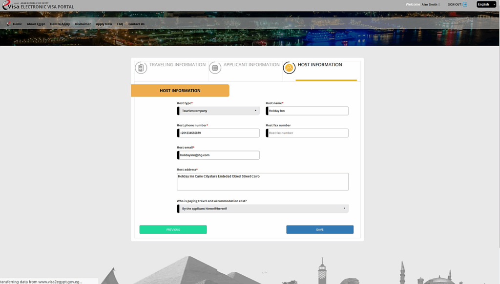 e-Visa Application | Egypt | STEP 6