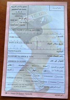 Egypt | Landing Card
