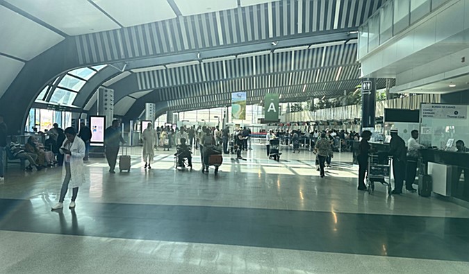 Inside SSR Airport in Mauritius