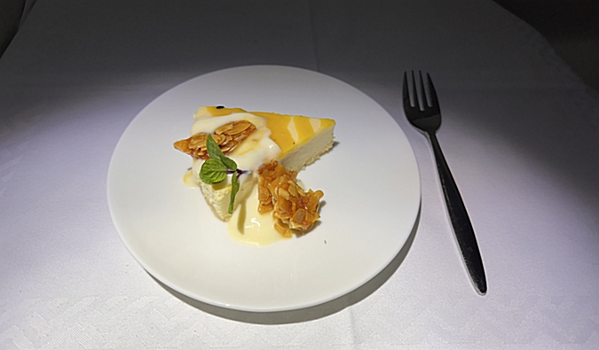 Saudia Business Class 787-10 Dinner